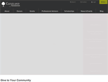 Tablet Screenshot of clevelandfoundation.org